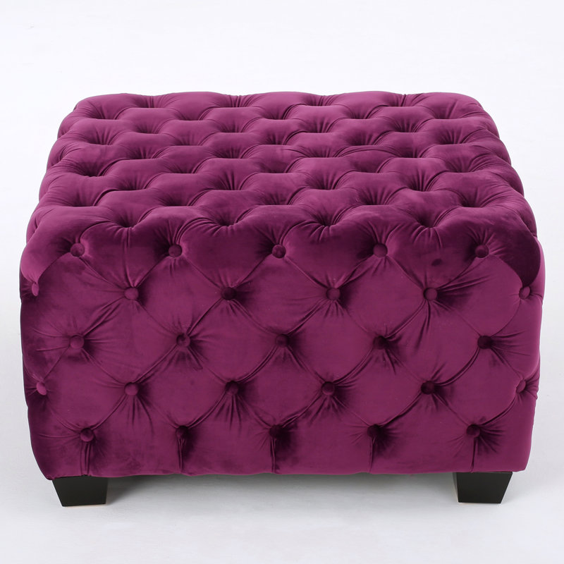 Repose-pieds Marucs, Velours fuchsia