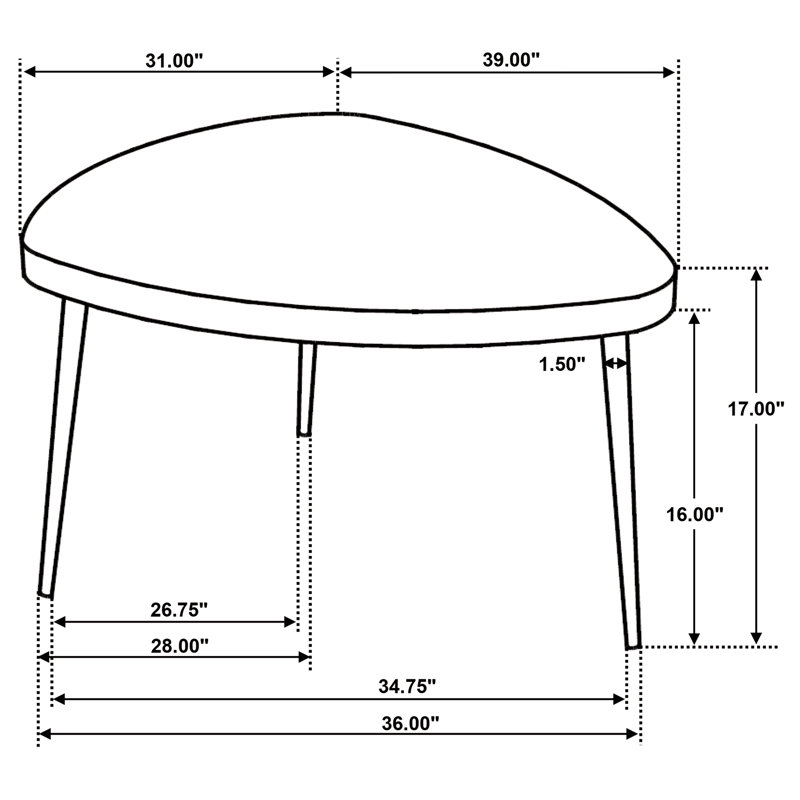 Ensemble de tables basses et de tables de bout noires 2 pièces Xander