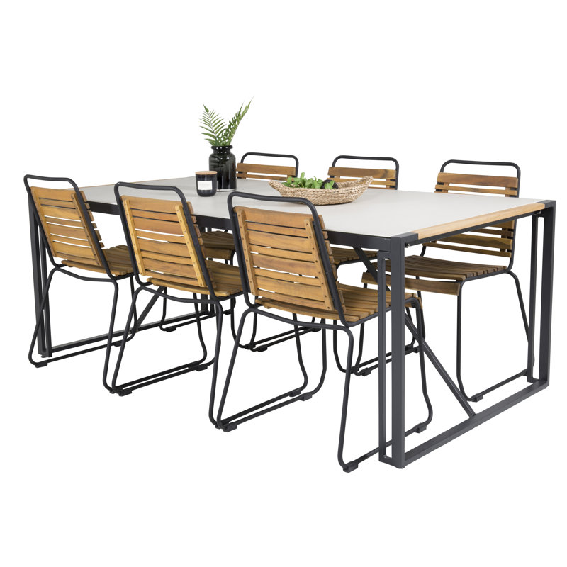 Deandre 6 - Person Patio Dining Set with Rectangular Table