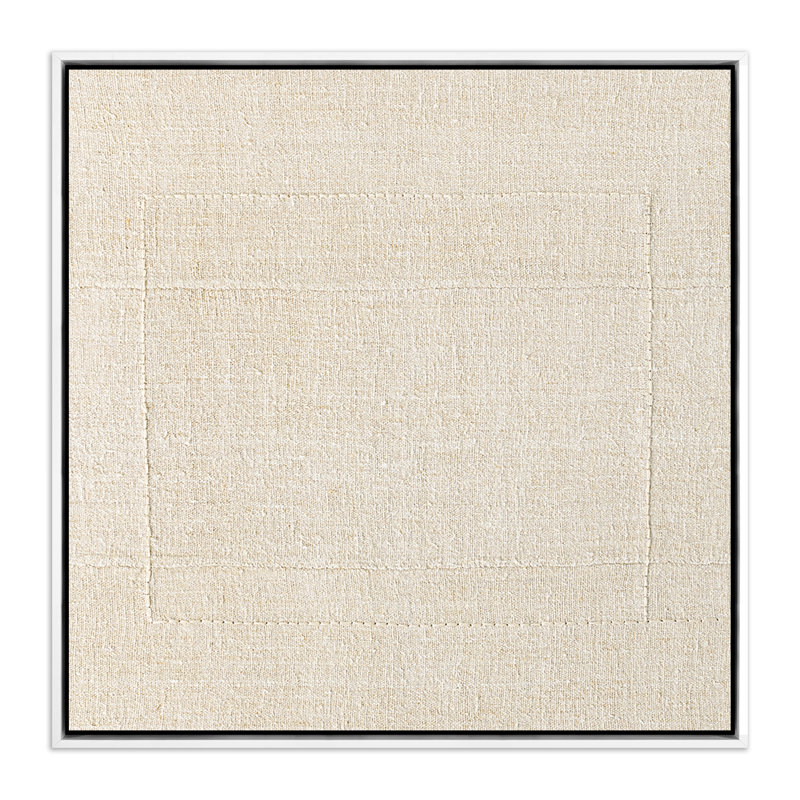 Boxed In Print by Karen Covey, White/Neutral Floater Framed, 48" H x 48" W x 2" D