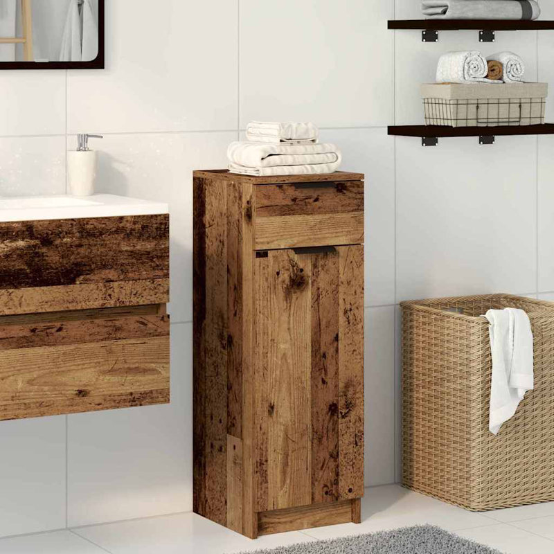 Bathroom Cabinet 32X34x90 Cm Engineered Wood, Old Wood