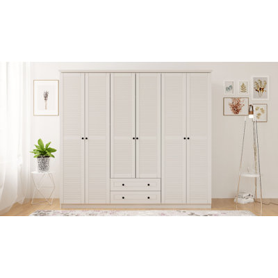 Kaylah 6 Door Manufactured Wood Wardrobe