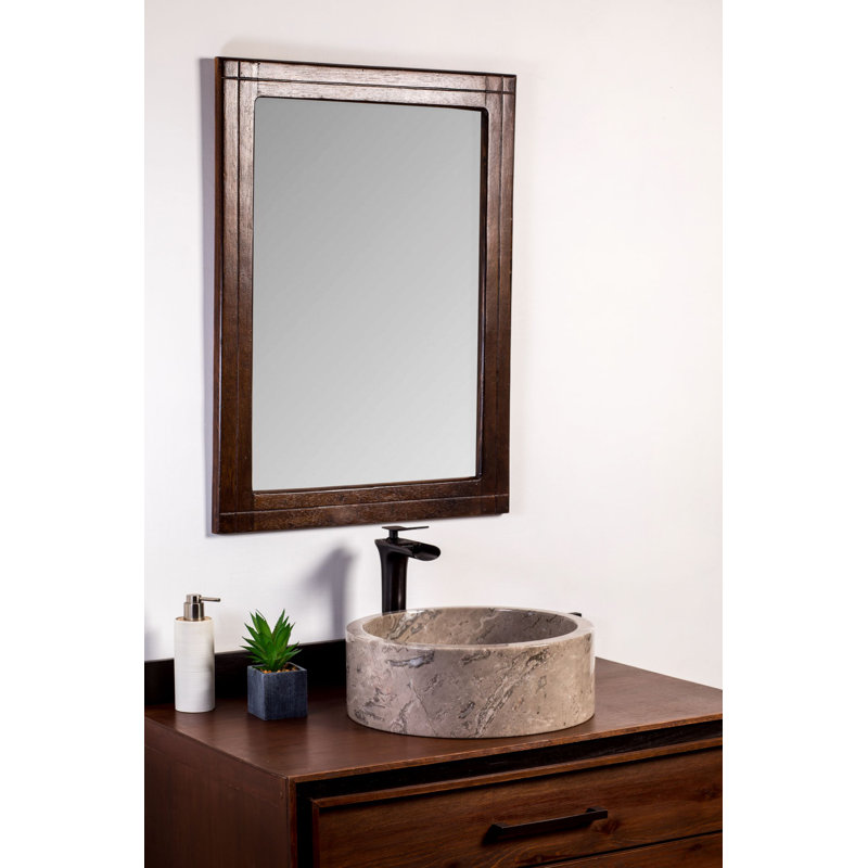 Gray Marble Circular Vessel Bathroom Sink
