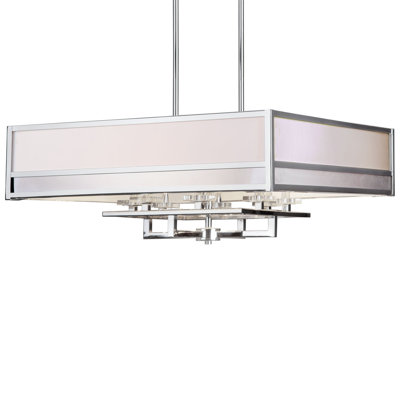 Lustre rectangulaire unique à 4 lumières Bennington