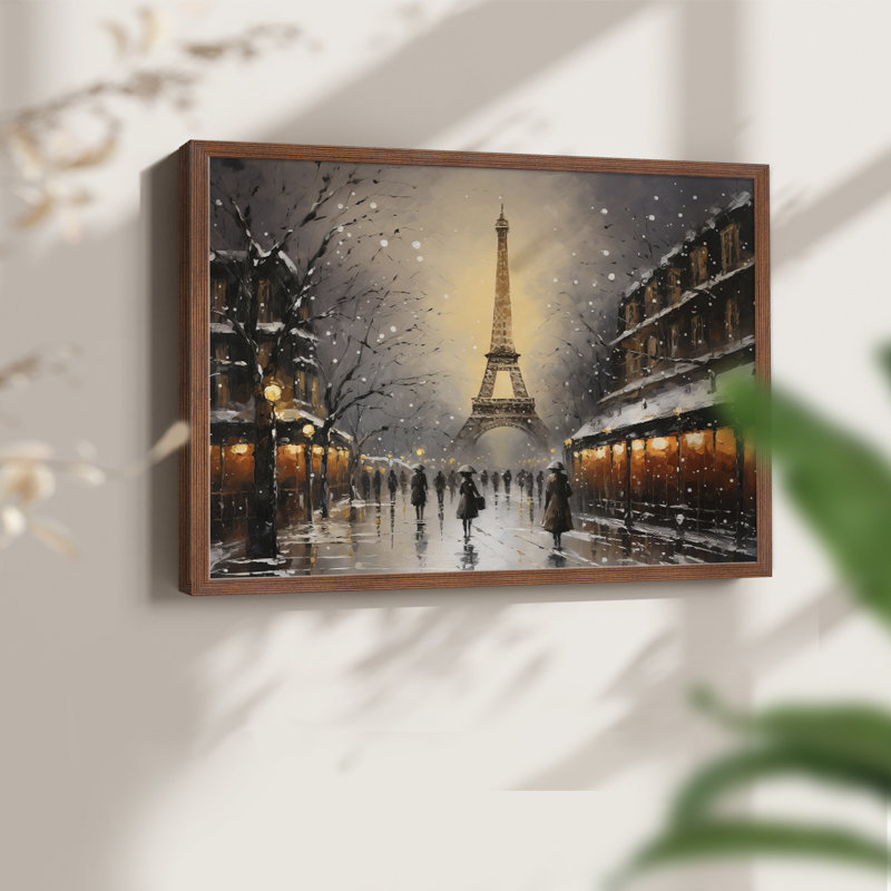 «Chirstmas Art» - CECXI - Reproduction encadrée - Restickable, H 16 po x l 20 po, Noyer