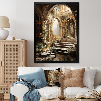 Ancient Ruins Blooms III - Fantasy Wall Art
