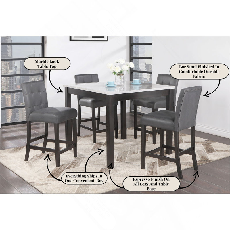 Bar Table And 4 Bar Stools