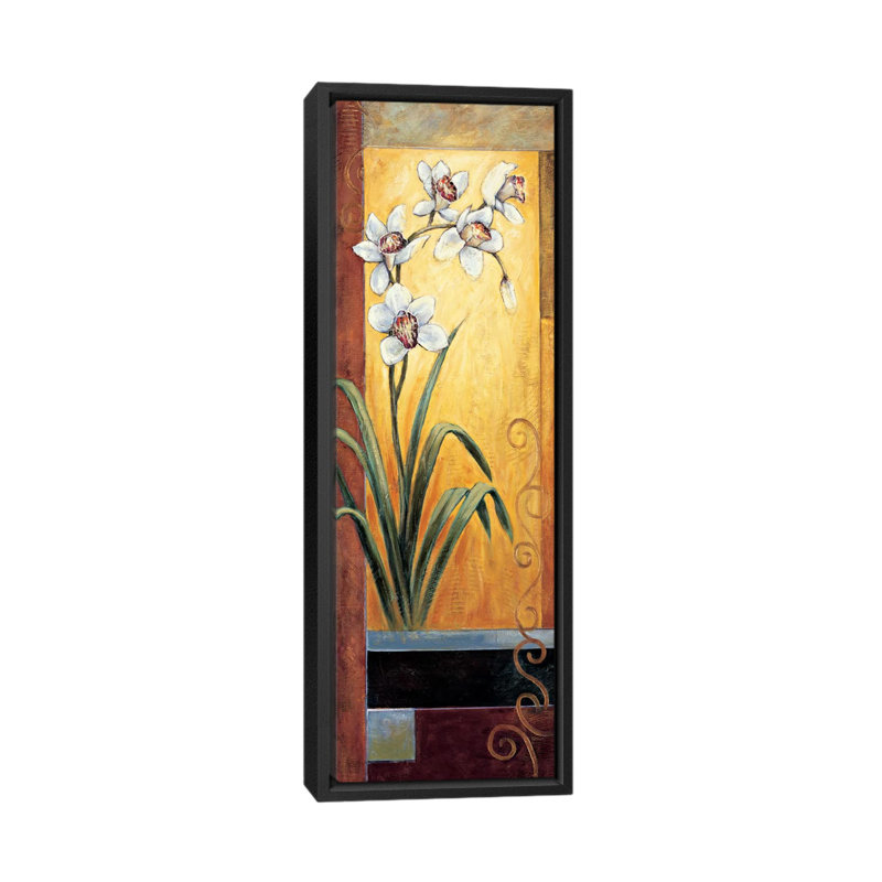 «Orchid», reproduction d'art sur toile, H 72 po x l 24 po x P 1,5 po, Cadre noir