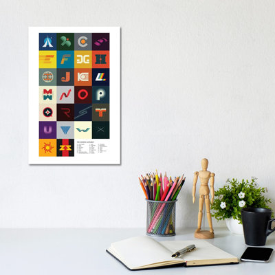 Science Alphabet 1 Piece Wrapped Canvas Wall Art