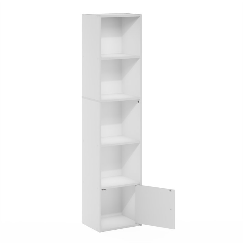 Bibliothèque standard Aagam, Blanc, (5 tablettes) H 52 po x l 12 po x P 10 po