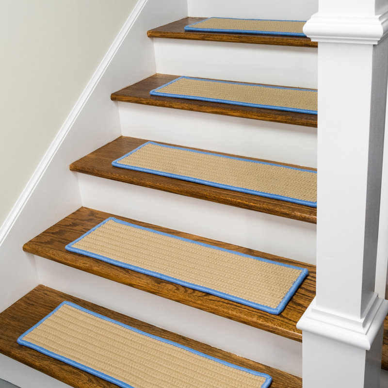 Tapis d'escalier Morganza Seville, Bleu clair