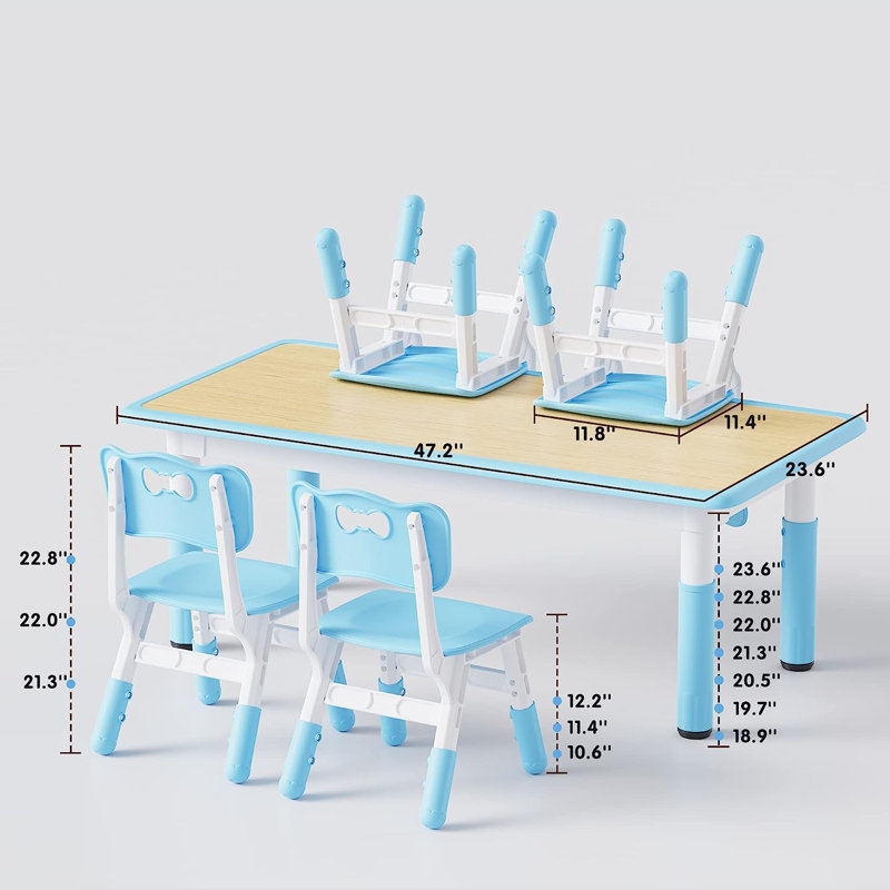 Table de jeu / d'activités Villines, Bleu