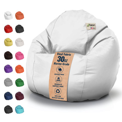 Bean Bag Chair - w/Polystyrene Beads and CertiPUR Foam Filled Waterproof Chair for Adults and Teens