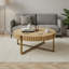 Table basse cylindrique fabriquée à la main en bois de frêne massif naturel gris naturel-782672473