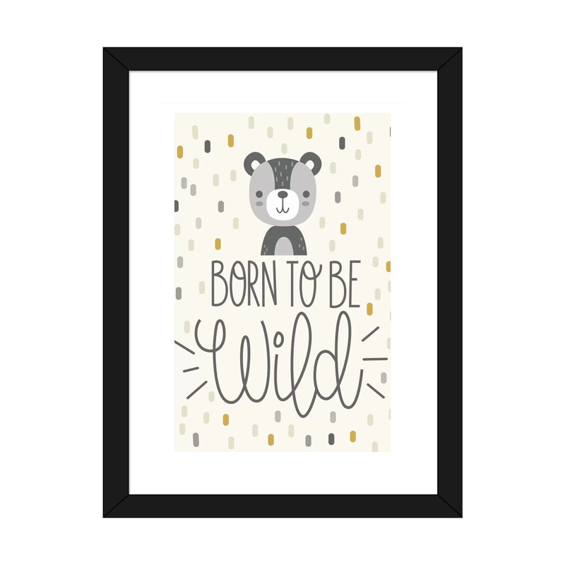 «Cute and Wild III», art encadré, H 24 po x l 16 po x P 1 po, Papier encadré noir