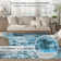Abstract Machine Washable Rug with Rubber Backing for Living Room Modern Non-Slip Dining Room Rug Easy-Cleaning Colorful Floor Carpet for Bedroom Hallway Kitchen