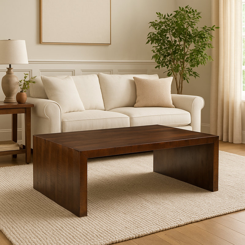  Table basse en noyer foncé