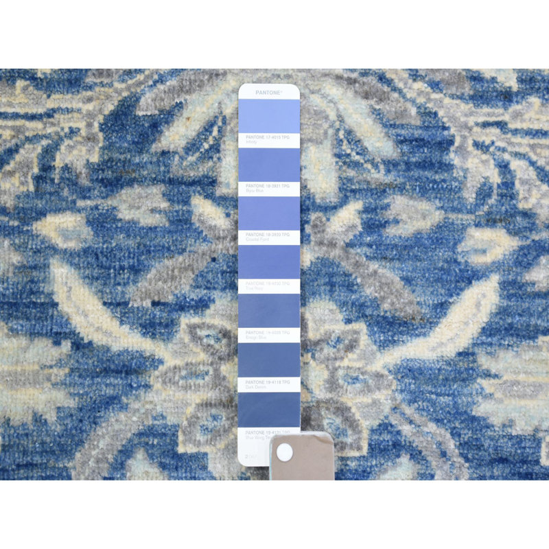 Tapis unique noué à la main nouvel âge 5 pi 10 po x 9 pi 1 po Vallory