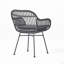 Chaises en faux rotin avec coussins Rodney (ensemble de 2)-815164405-815164404