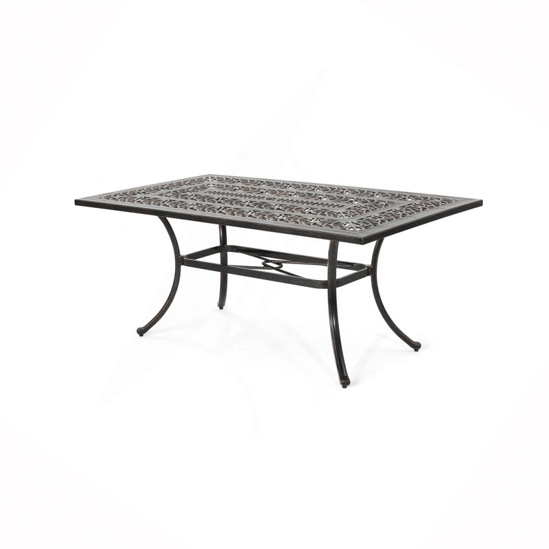 Patio/Outdoor Rectangular Cast Aluminum Dining Table