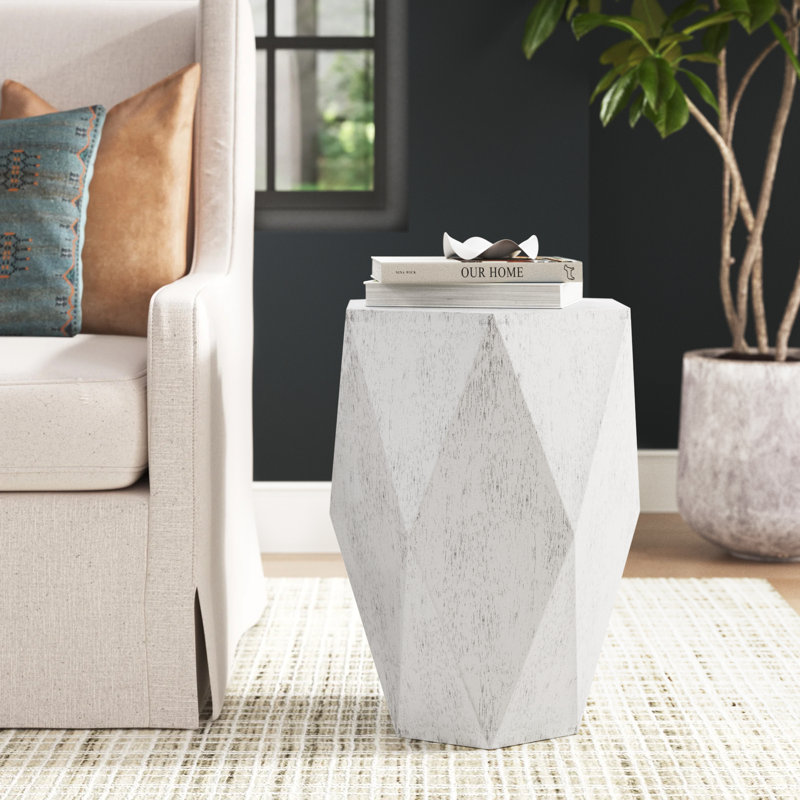 Brisbane End Table, White
