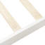 Lit plateforme simple en bois massif blanc avec tête de lit