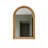 Arched Wood Framed Wall Mirror, Rustic Decorative Mirror For Bathroom