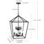 Luminaire suspendu de style lanterne à 8 lumières Gabey-1834724366