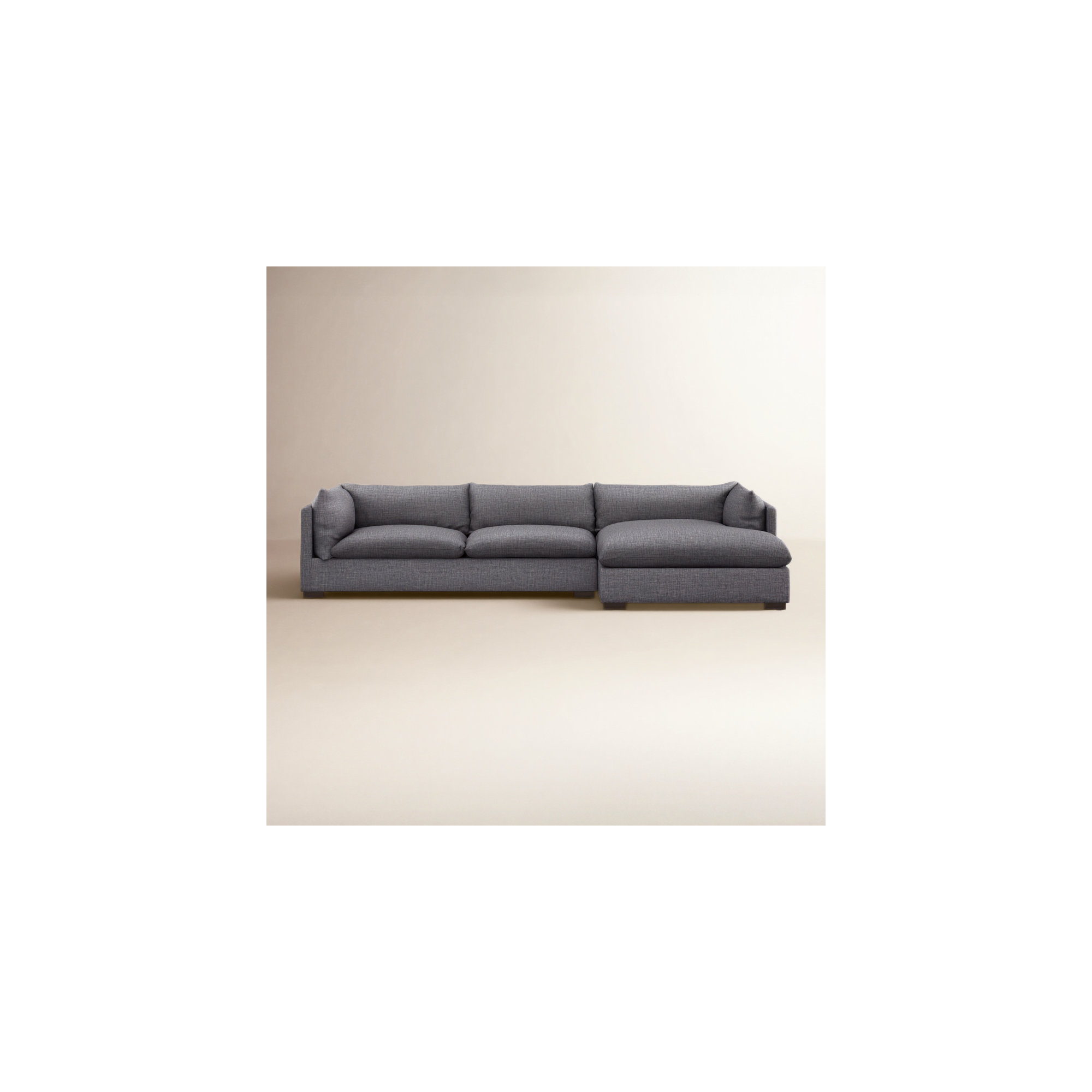 Zuri 131" 2 - Piece Upholstered Chaise Sectional, Right Hand Facing, 31.5" H x 131" W x 67.5" D, Bennett Moon Polyester