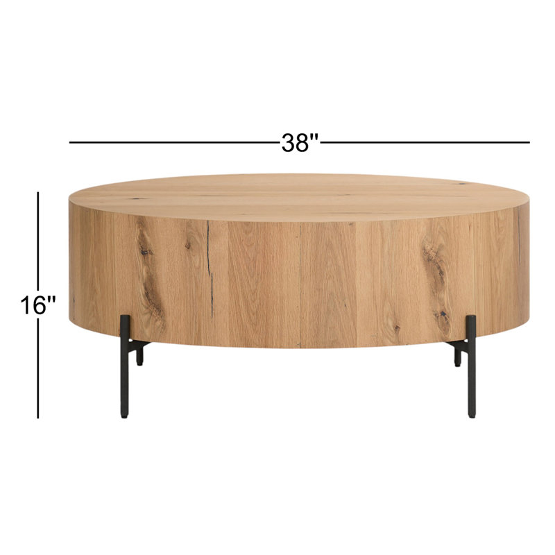 Eaton Coffee Table, Light Oak Resin