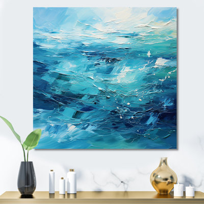 Cerulean Seascape I - Abstract Landscape Canvas Art Print
