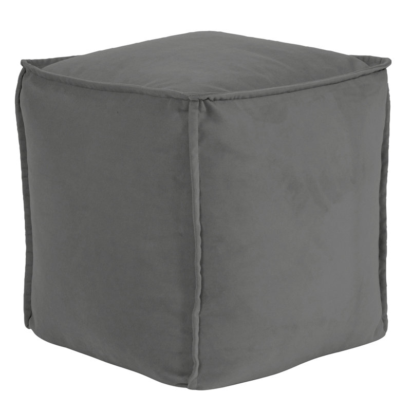 Olmo Upholstered Pouf, Pewter