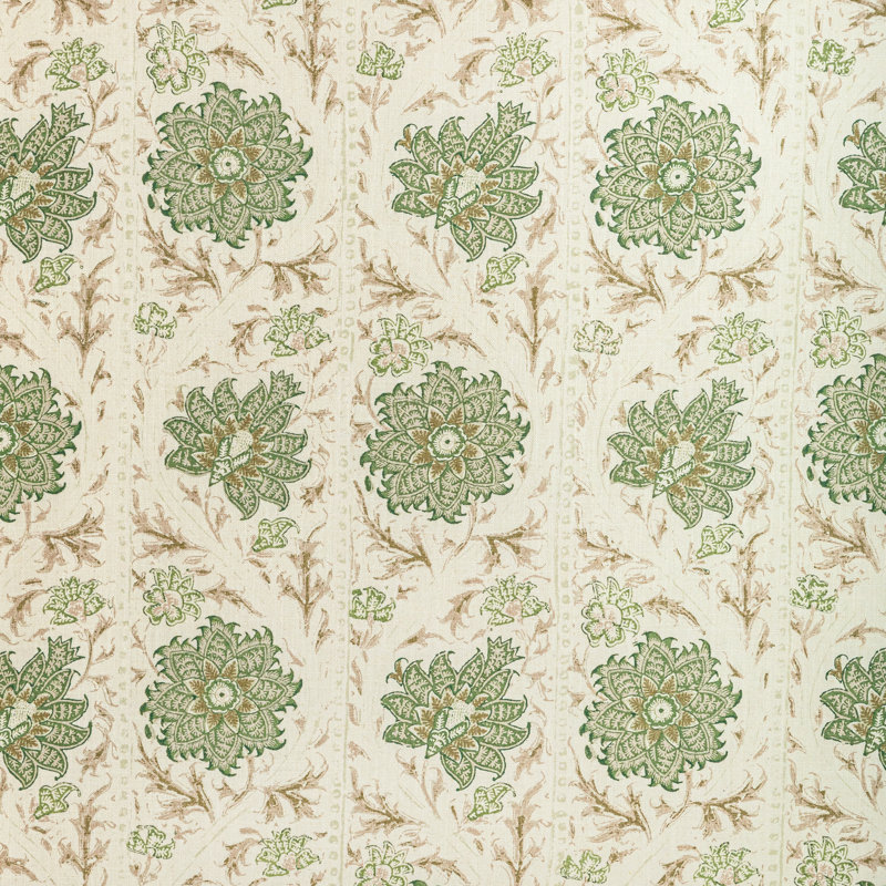 Calico Vine Fabric, Greenery