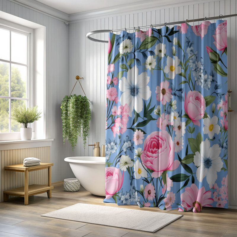 Rideau de douche Spring Bloom - Premium, H 74 po x l 71 po