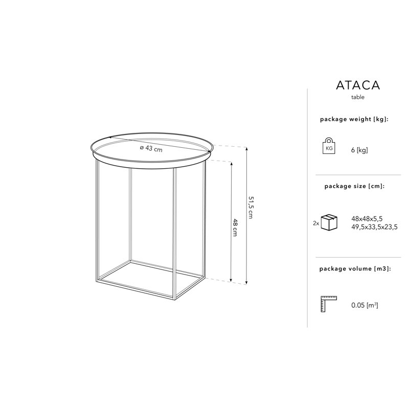 Jahne Frame Coffee Table, 52cm H x 43cm W x 43cm D