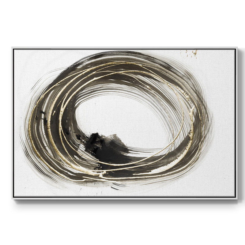 Cercles sociaux dorés I, H 37 po x l 25 po x P 2 po, Blanc