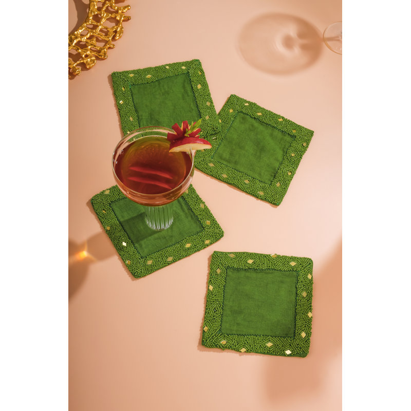 Ensemble de 4 serviettes de table The Verdant Jewel, Vert