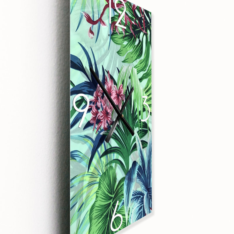 Horloge murale fleurs tropicales VII, Petit