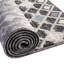 Tapis abstrait gris anthracite / bleu clair-71272556