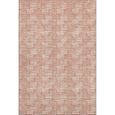 Premium Machine Washable Prisco Salmon Rug