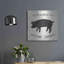 August Grove® «Le Cochon Silhouette Sq Words» par Courtney Prahl, art mural en métal-1148649711