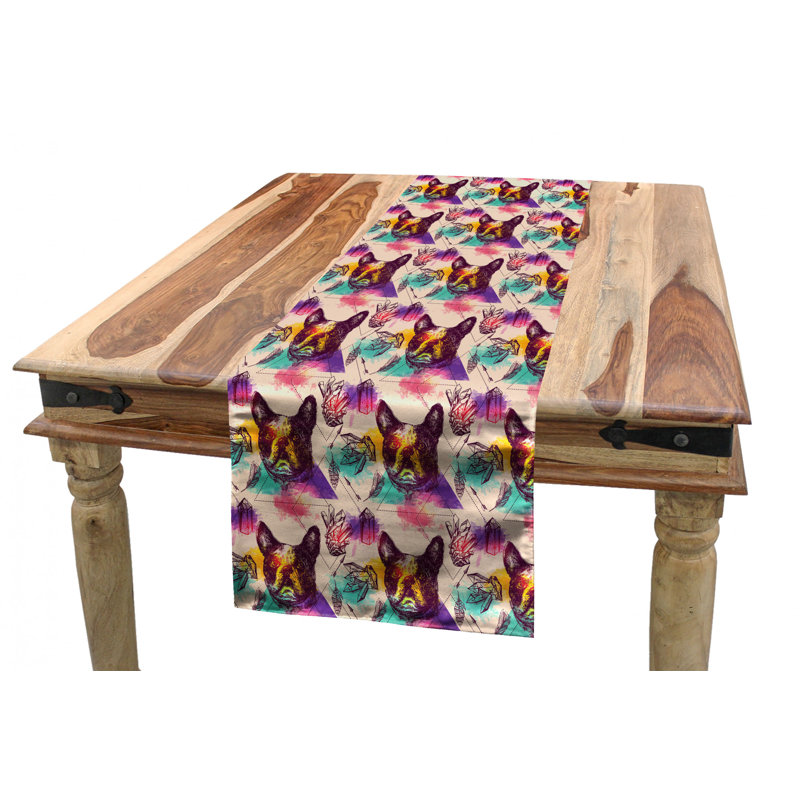 Chemin de table géométrique, 120 po x 16 po