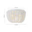 Plafonnier encastré cylindrique rond 2 lumières