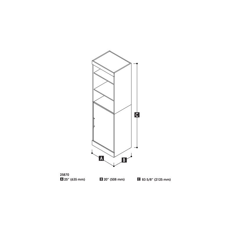Tymiesha 25'' Walk-In Tower, Bark Gray & White