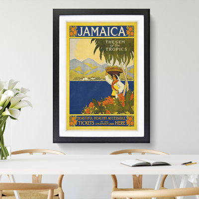 Vintage Travel Jamaica - Picture Frame Graphic Art