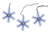 Set of 3 Cascading White and Blue Snowfall LED Snowflake Christmas Lights 25"