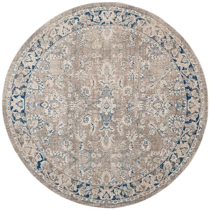 Tapis taupe Amiri, Rond 6 pi 7 po