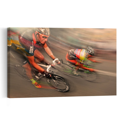 Racing Cyclists Blur Contemporary Wall Art Print