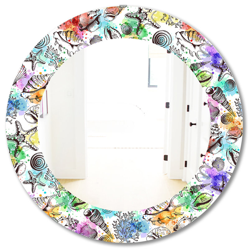Miroir mural Costal Creatures 6, H 23,6 po x l 23,6 po