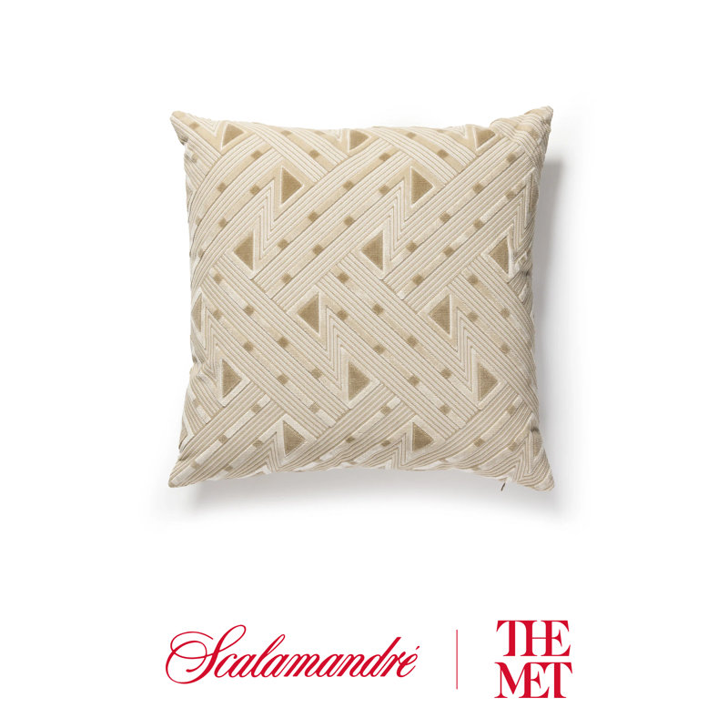 The MET x The House of Scalamandre Kasai Pillow, Sandstone